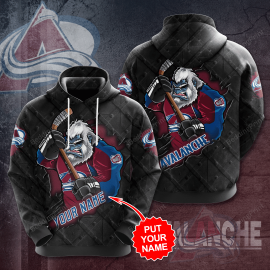 Colorado Jersey Avalanche Custom Name Pullover Jersey Zip Jersey For Fan CA2