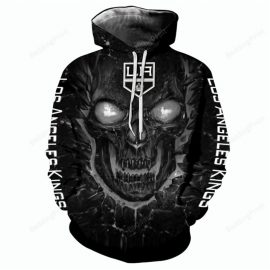 Los Angeles Jersey Kings Skull Design Pullover Jersey Zip Up Jersey For Fan LAK1