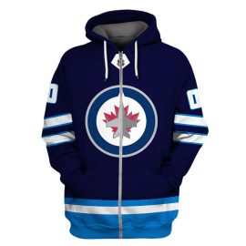 Winnipeg Jets Personalized Classic Jersey Zip Up Jersey For Men And Women LP16