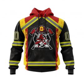 Personalized Arizona Coyotes Honor Firefighter Zip Up D15