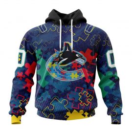 Personalized Vancouver Canucks Specialized Fearless Against Autism D28