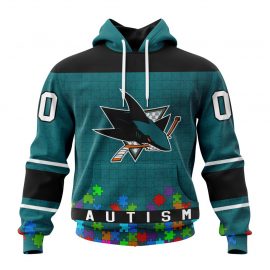 Customized San Jose Jersey Sharks Fights Against Autism Zip Up D8