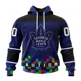 Customized Toronto Jersey Maple Leafs Fights Against Autism Zip Up D5