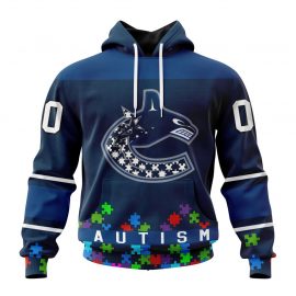 Customized Vancouver Canucks  Fights Against Autism D6