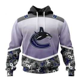 Personalized Vancouver Canucks Specialized Sport Fights Again All Cancer D31