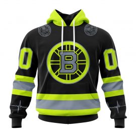 Personalized Boston Jersey Bruins Specialized With FireFighter Uniforms Color Zip Up D40