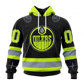 Personalized Edmonton Jersey Oilers Specialized With FireFighter Uniforms Color Zip Up D39