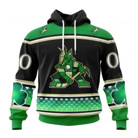 Personalized Arizona Coyotes Lucky Shamrock Celebrate St Patrick Day Zip Up D16