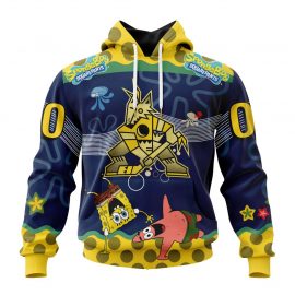 Customized Arizona Coyotes Specialized Jersey With SpongeBob Zip Up D12