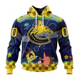 Customized Vancouver Canucks Specialized Jersey With SpongeBob D9