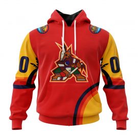 Custom Arizona Coyotes Special All-Star Game Florida Sunset Zip Up D3