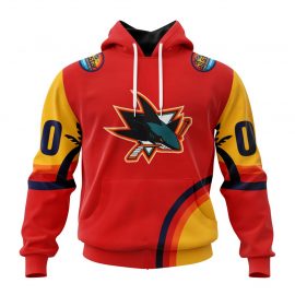 Custom San Jose Jersey Sharks Special All Star Game Florida Sunset Zip Up D2