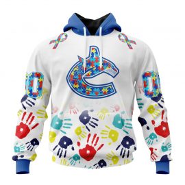 Personalized Vancouver Canucks Autism Awareness Hands Design D11