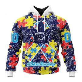 Personalized Toronto Jersey Maple Leafs Special Autism Awareness Month Zip Up D12