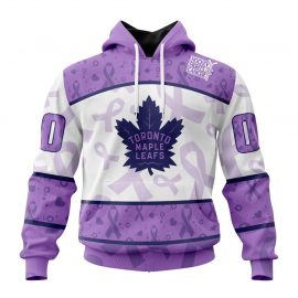 Personalized Toronto Jersey Maple Leafs Special Lavender Fights Cancer Zip Up D16