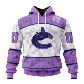 Personalized Vancouver Canucks Special Lavender Fights Cancer D17