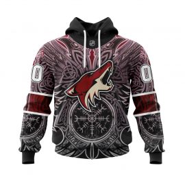 Personalized Arizona Coyotes Dark Norse Symbols Zip Up D13