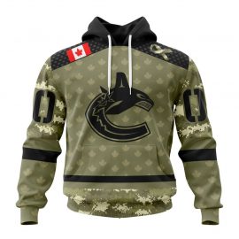 Personalized Vancouver Canucks Special Camo Military Appreciation D14