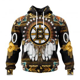 Personalized Boston Jersey Bruins Special Native Costume Design Zip Up D27
