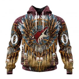 Customized Arizona Coyotes Special Native Costume Design Zip Up D10