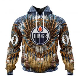 Customized Edmonton Jersey Oilers Special Native Costume Design Zip Up D7