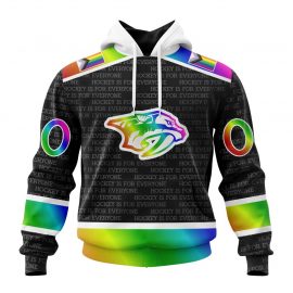 Nashville Predators Special Pride Design Pullover Jersey Zip Up Jersey For Fan LP84