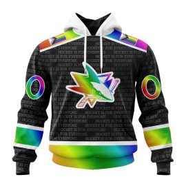 SJS3 San Jose Jersey Sharks Special Pride Design Jersey For Men Women LP78