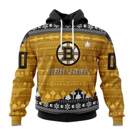Personalized Boston Jersey Bruins Special Star Trek Design Zip Up D33