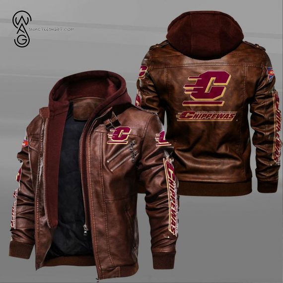 Central Michigan Chippewas Sport Team Leather Jacket 2