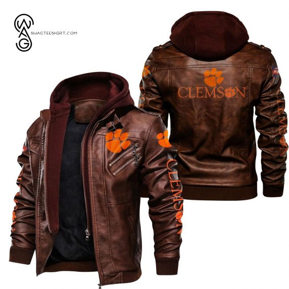 Clemson Tigers Sport Team Leather Jacket 1