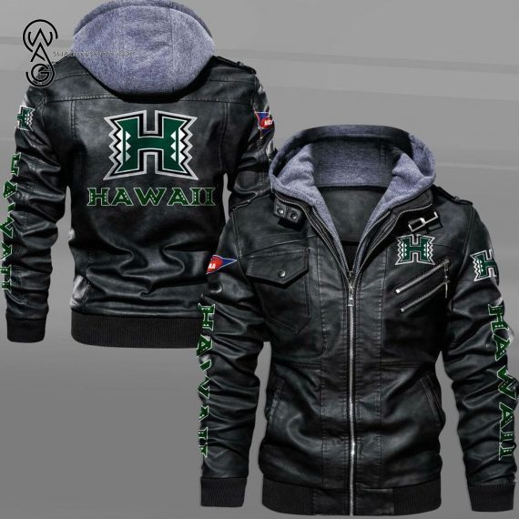 Hawaii Rainbow Warriors Sport Team Leather Jacket