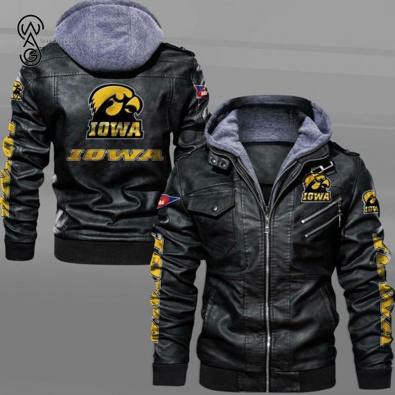 Iowa Hawkeyes Sport Team Leather Jacket