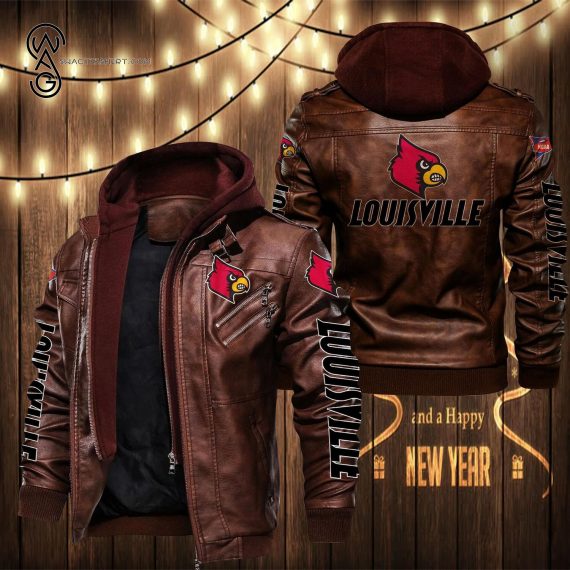 Louisville Cardinals Football Team Leather Jacket 1
