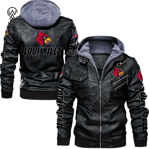 Louisville Cardinals Football Team Leather Jacket