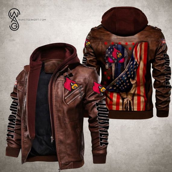 Louisville Cardinals Sport Team Leather Jacket 1