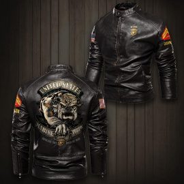 Gift Idea MC Release The Dog Of War New Stand Collar Leather Jacket LP11