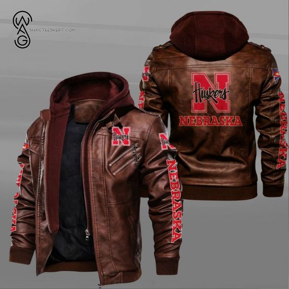 Nebraska Cornhuskers Sport Team Leather Jacket 1