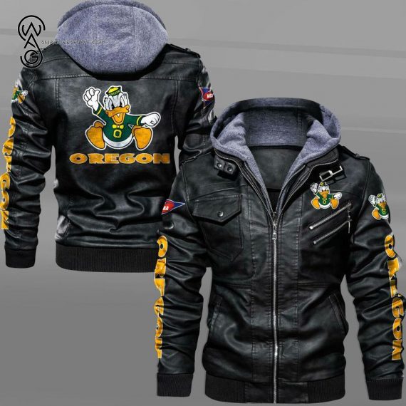 Oregon Ducks Sport Team Leather Jacket - Copy