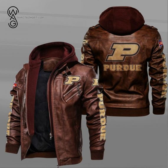 Purdue Boilermakers Sport Team Leather Jacket 1