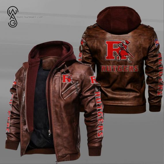 Rutgers Scarlet Knights Sport Team Leather Jacket 1 - Copy