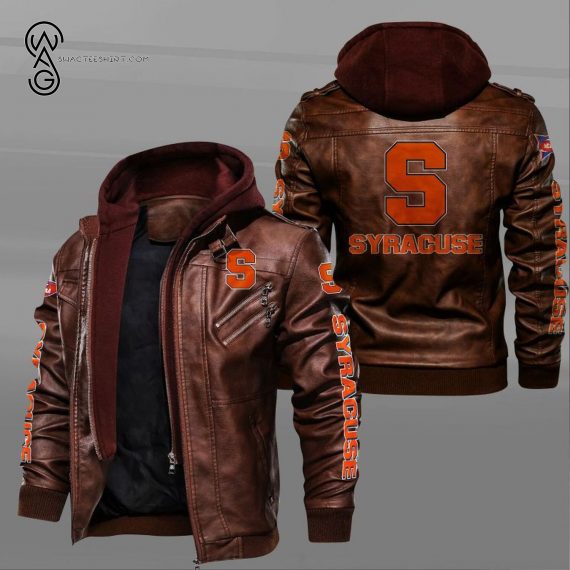 Syracuse Orange Sport Team Leather Jacket 1