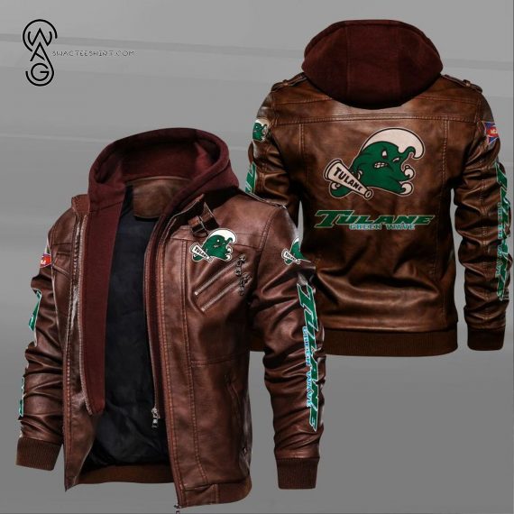 Tulane Green Wave Sport Team Leather Jacket 1
