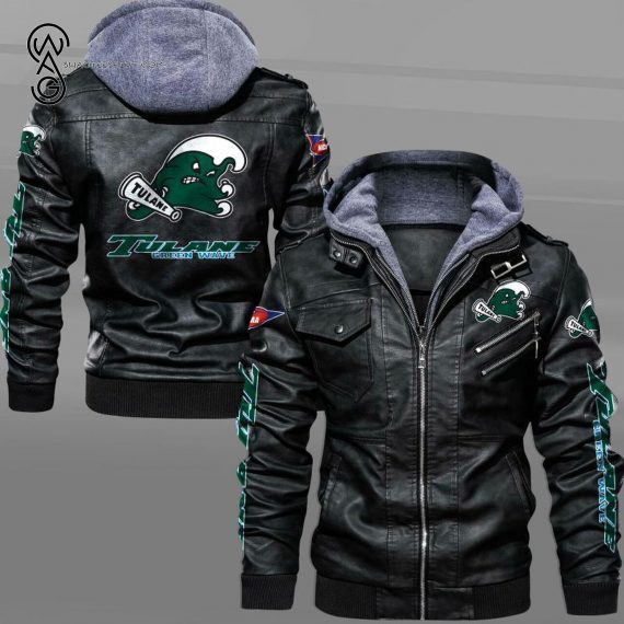 Tulane Green Wave Sport Team Leather Jacket - Copy