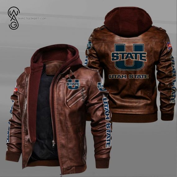 Utah State Aggies Sport Team Leather Jacket 1