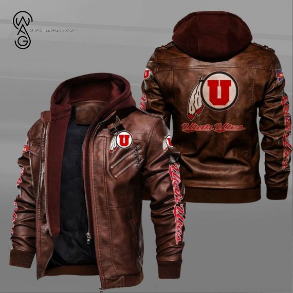 Utah Utes Sport Team Leather Jacket 1