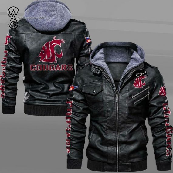 Washington State Cougars Sport Team Leather Jacket - Copy - Copy