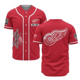 Gift Ideas For Men and Women Detroit Redwings Personalized Baseball Tee
