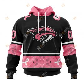 Personalized Nashville Predators Tee Breast Cancer Awareness Month Support Pink