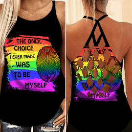 Gift Ideas For LGBT Love Is Love My Life Limited Cross Open Back Camisole Tank Top 3