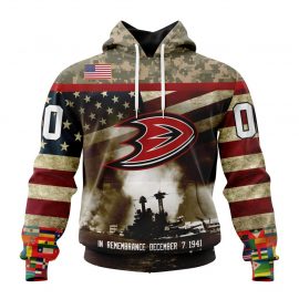 Anaheim Ducks Jersey Specialized Remember Pearl Harbor For Men Women NL7